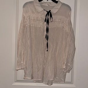 Cream and Black Blouse!